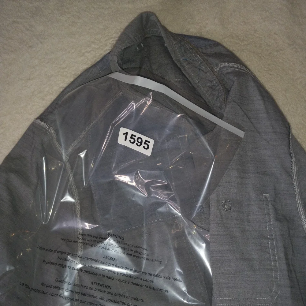 The North Face Shirt Men Large Slate Long Sleeve Button Up Outdoor Hiking Travel